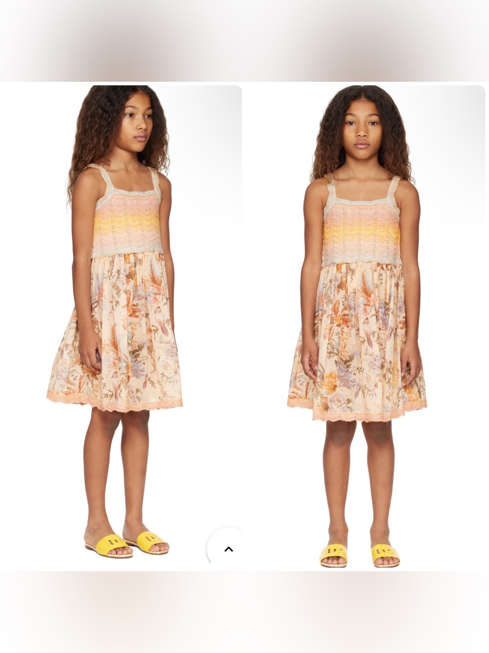 New! Zimmermann Tallow Floral Crochet Knit Dress Peach & Yellow 🌼 12y NWT! - Picture 2 of 15